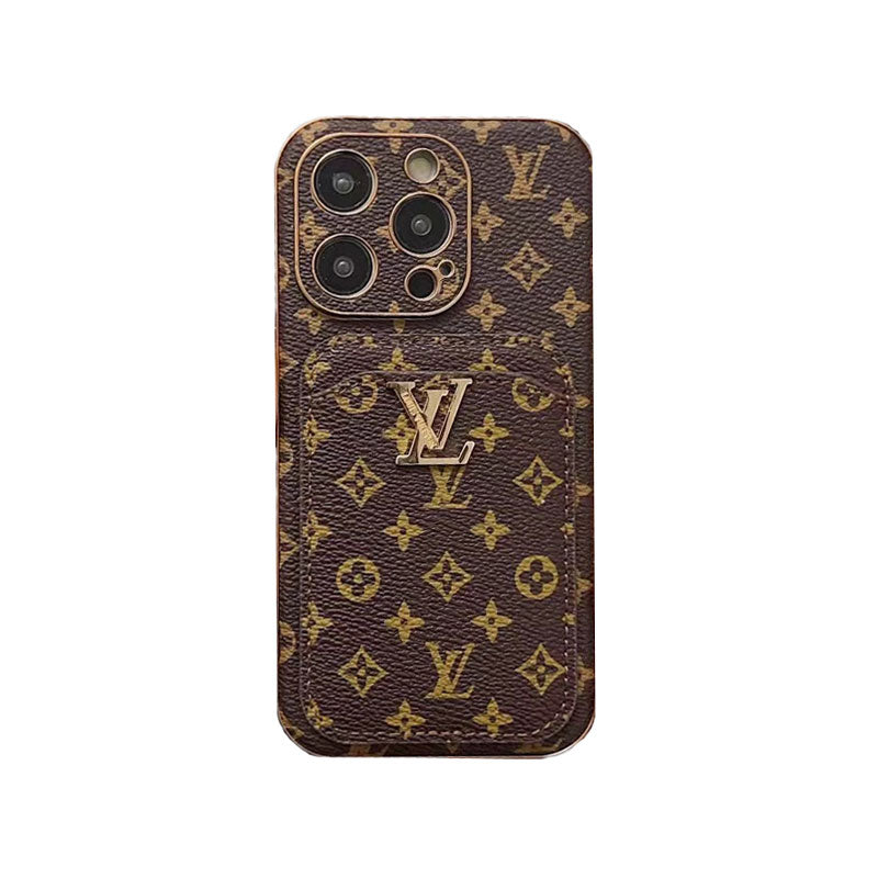 Classic Monogram iPhone Case With Card Holder -Big printing-CHD231124