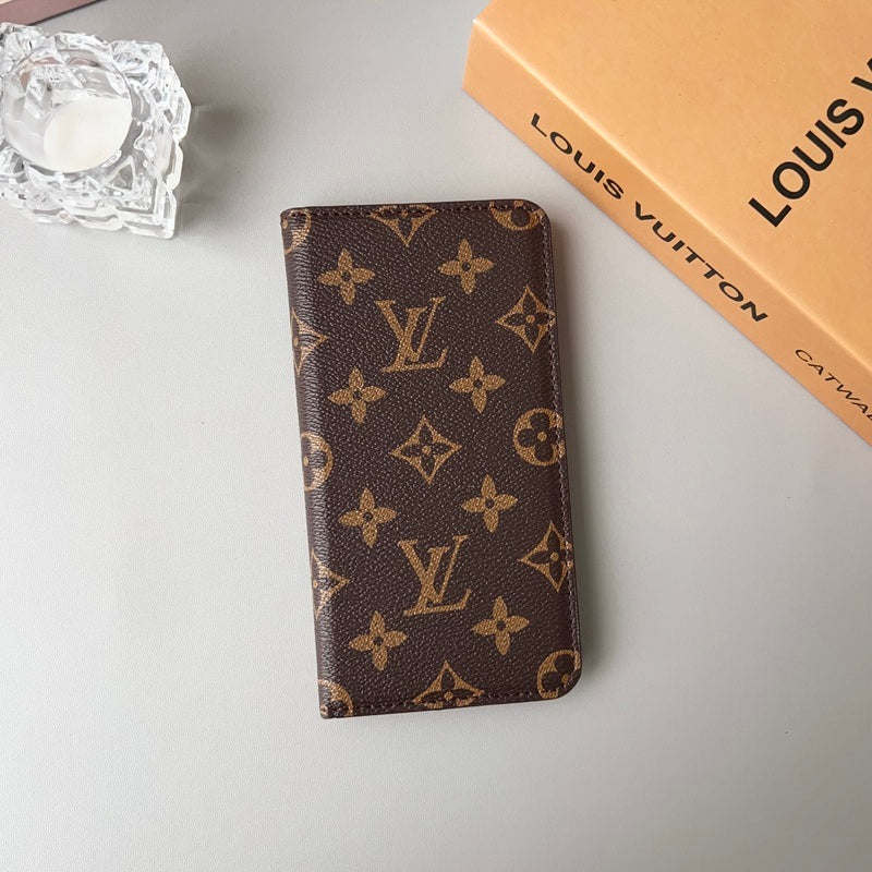 Leather Monogram iPhone Case With Wallet And Card Holder-PTK241608