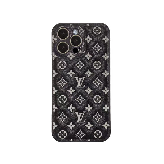 Black Monogram iPhone Case -QB231115