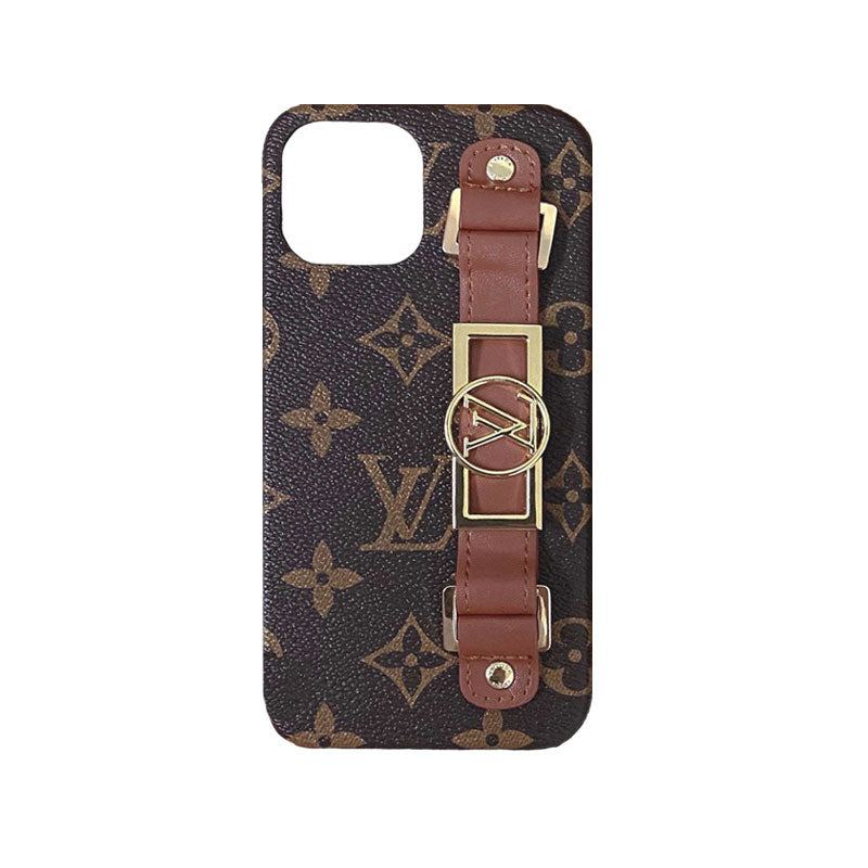 Leather Monogram iPhone Case With Holder-DK231215