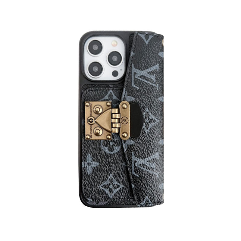 Monogram iPhone Case With Purse And Crossbody Strap Brown -XKK240329