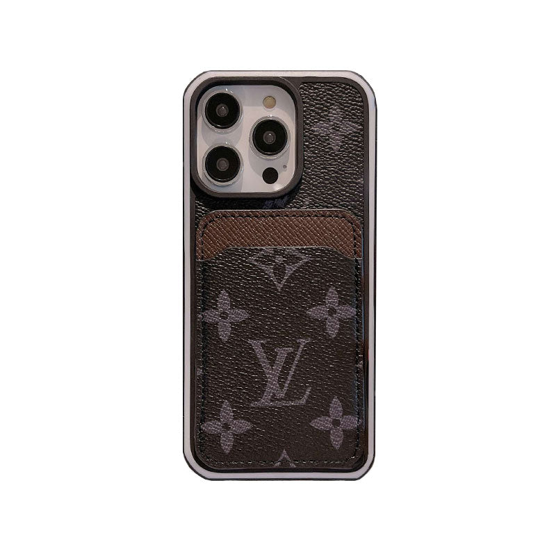 Monogram iPhone Case With Card Holder Big Printing -ZP241107