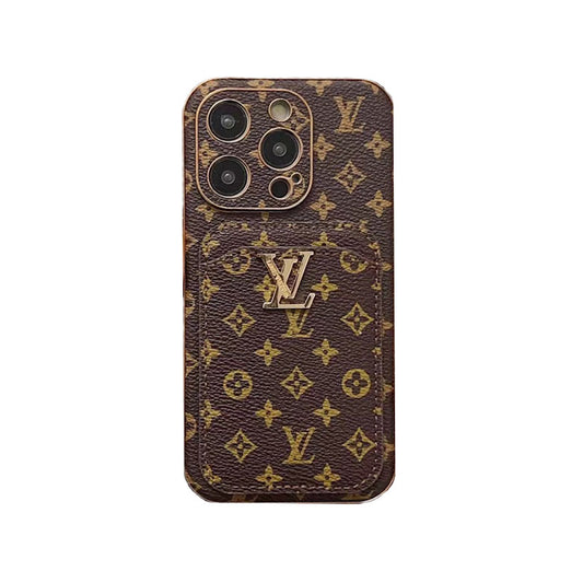 Classic Monogram iPhone Case With Card Holder -Small printing-CHD231124