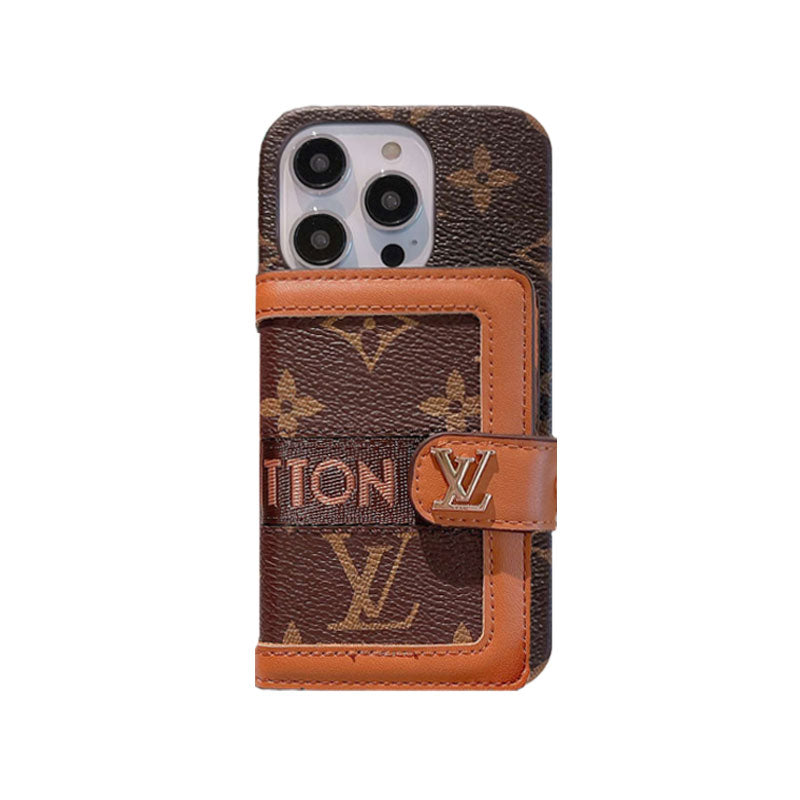 Monogram iPhone Case With Wallet And Crossbody Strap Brown -QB240329