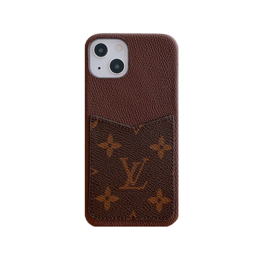 Monogram iPhone Case With Card Holder Brown-BDK240821