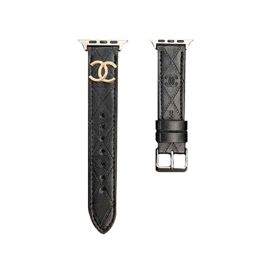 Luxury CC Apple Watch Band Black-YHK2405059