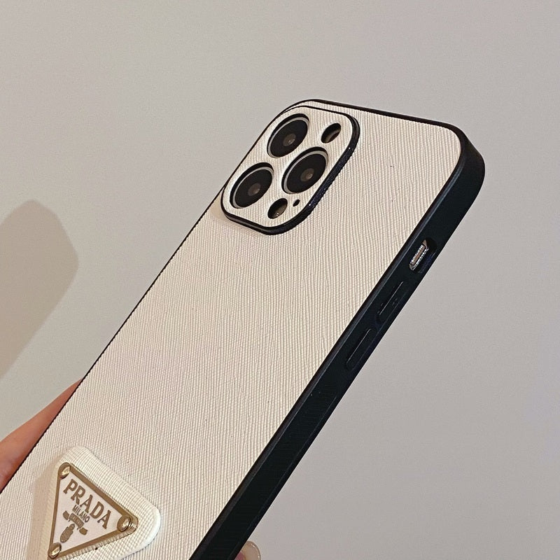 PR iPhone Case Leather White-QB240513