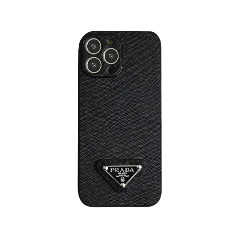 PR iPhone Case Leather Black-QB240513