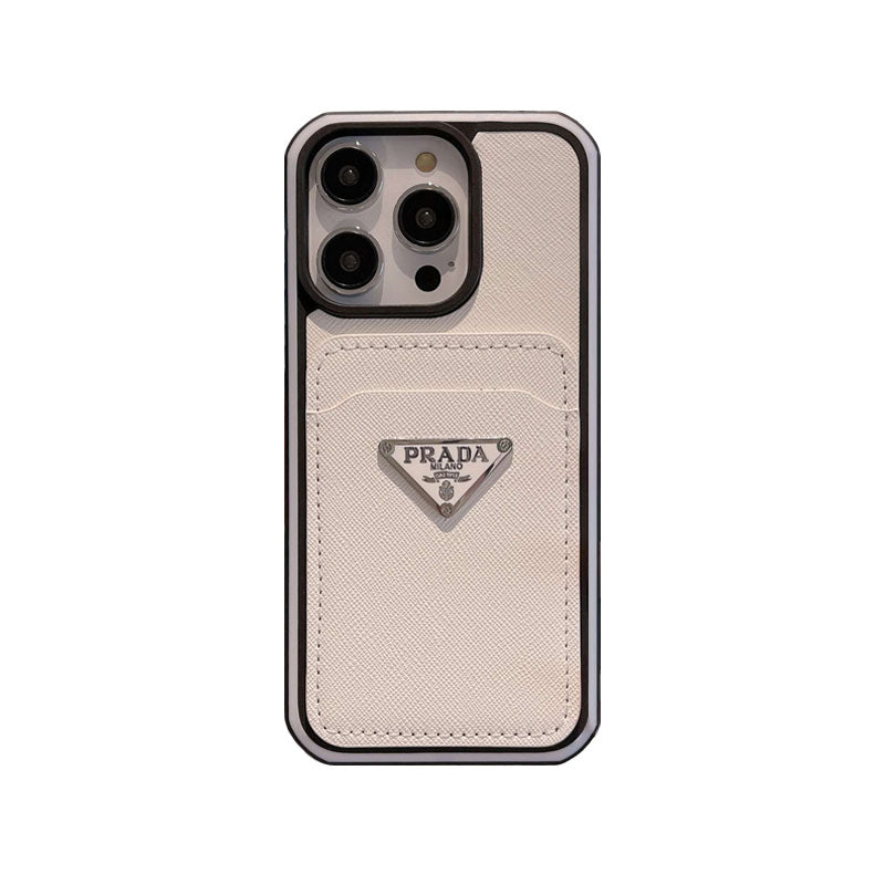 PR iPhone Case With Card Holder White -PZ240403