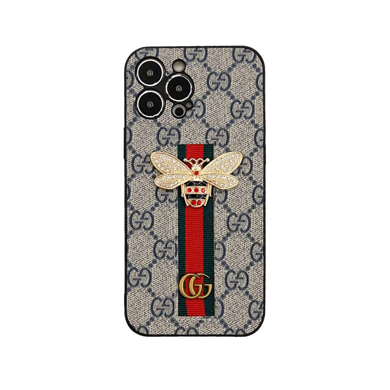 GG iPhone Case With Holder Gray -HDK240330