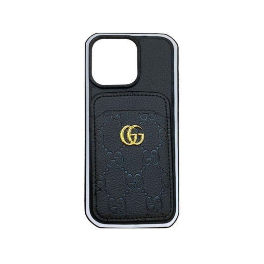 GG iPhone Case With Card Holder Blcak -KBK240424