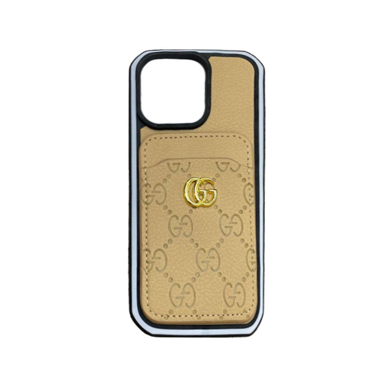 GG iPhone Case With Card Holder Blcak -KBK240424