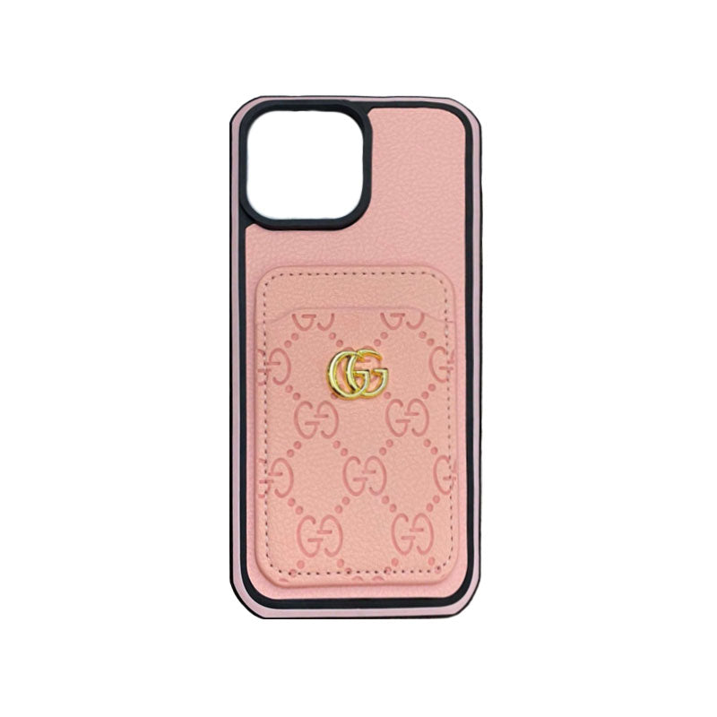 GG iPhone Case With Card Holder Blcak -KBK240424