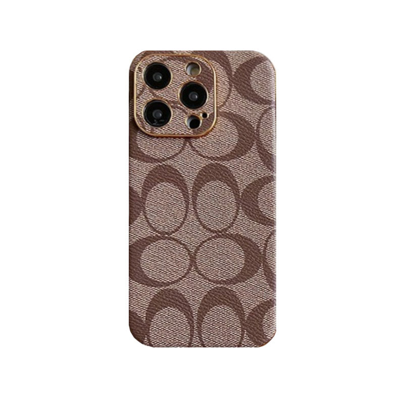 CH iPhone Case Leather Light Brow -QBK240513