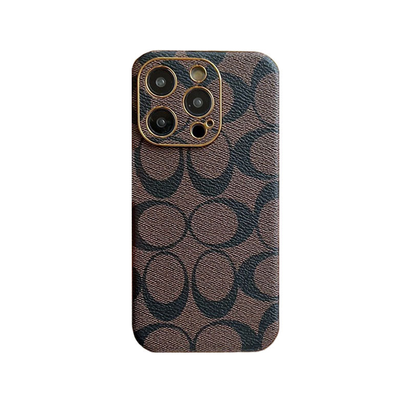 CH iPhone Case Leather Light Brow -QBK240513