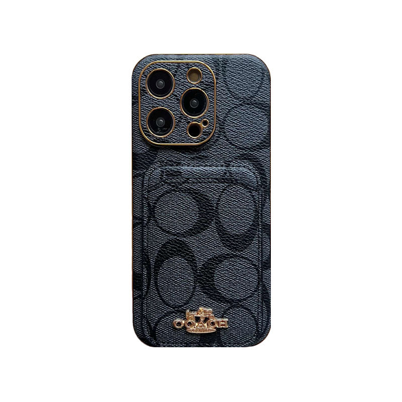 CH iPhone Case With Card Holder Black -KB241651