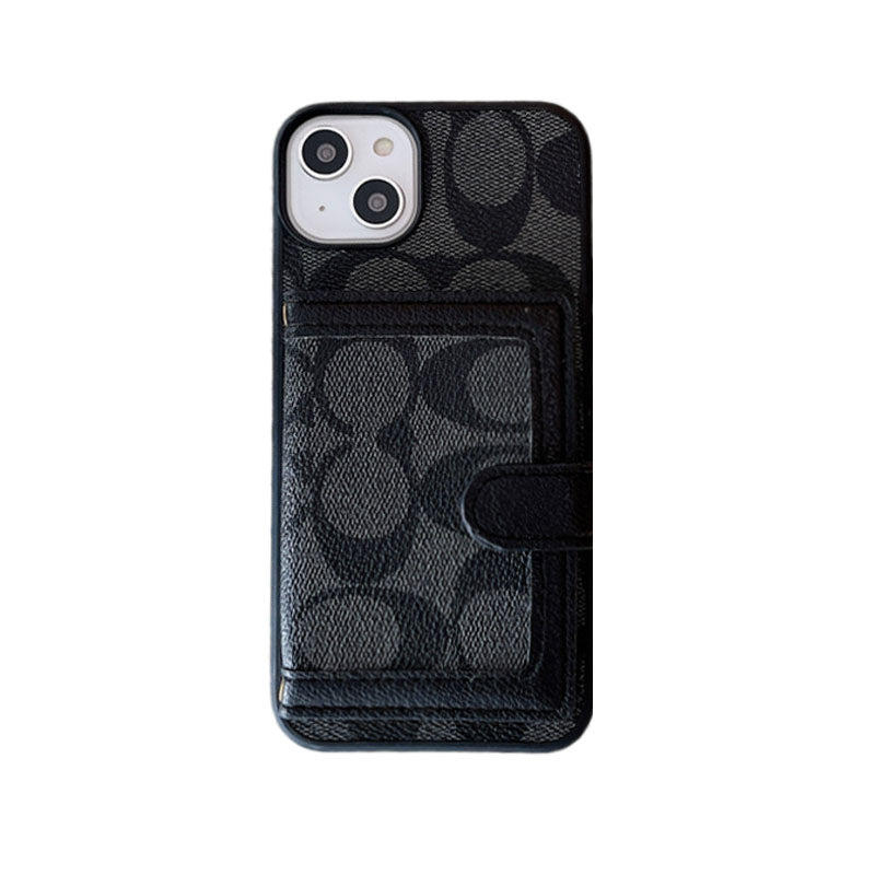 CH iPhone Case With Wallet And CHrossbody Strap Black -XK240402