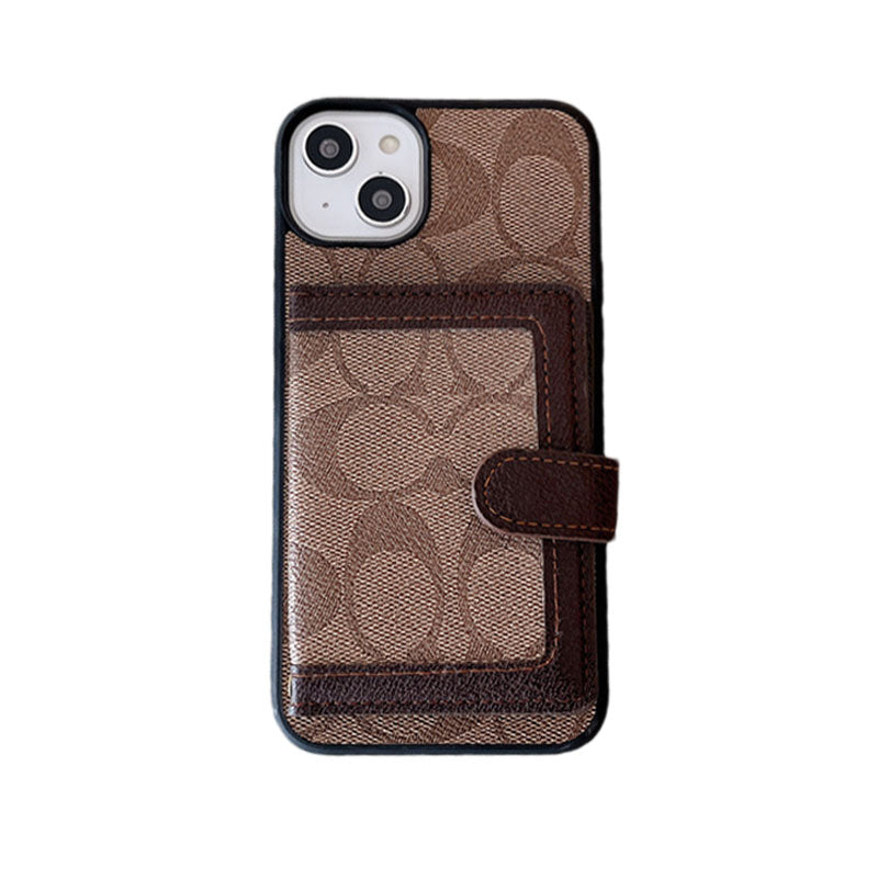 CH iPhone Case With Wallet And CHrossbody Strap Black -XK240402