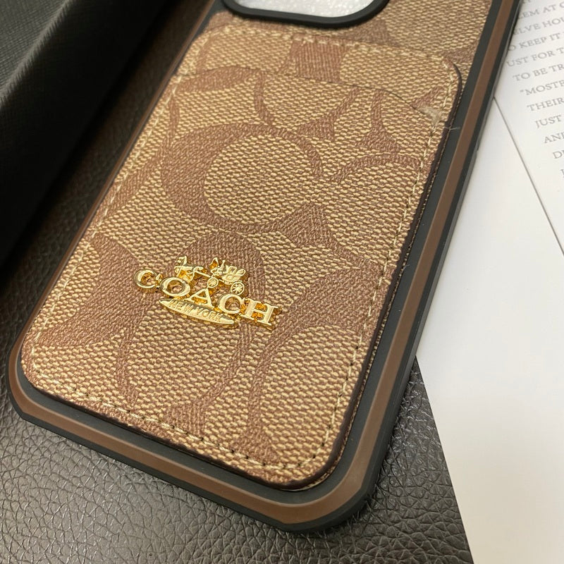 CH iPhone Case With Card Holder Coffee -KB241416