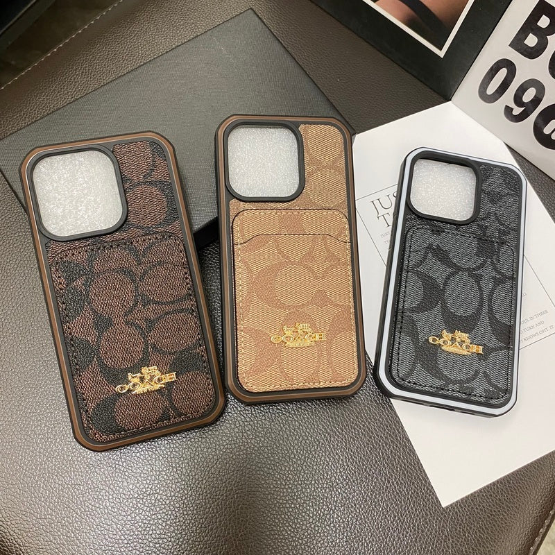 CH iPhone Case With Card Holder Coffee -KB241416