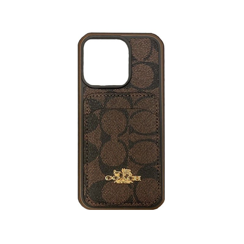 CH iPhone Case With Card Holder Coffee -KB241416